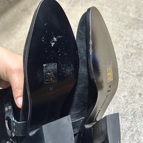 Opening Ceremony Harness Buckle Suede boots - Picture 5 of 7